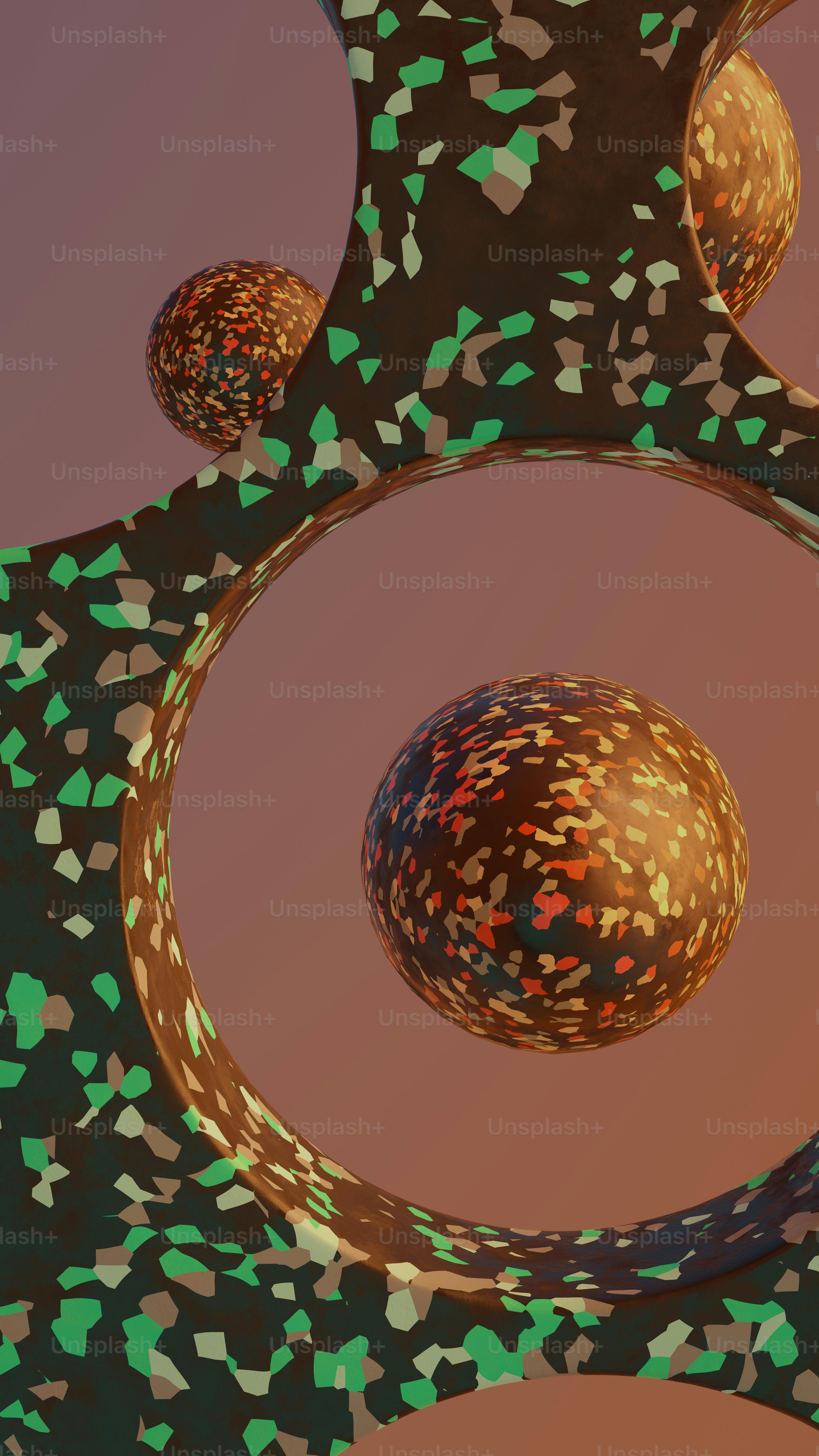 a digital painting of a circular object