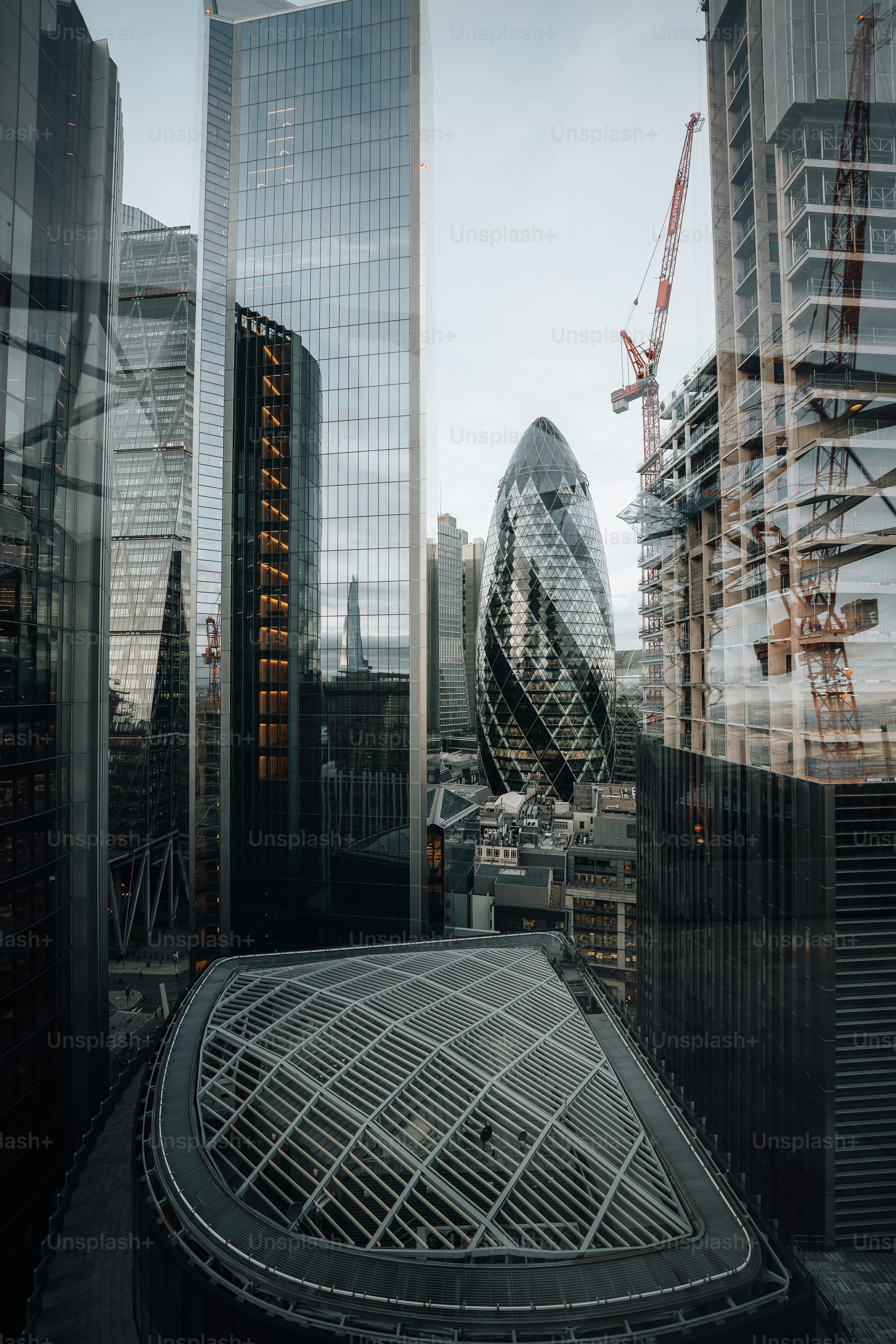 a view of some very tall buildings in the city