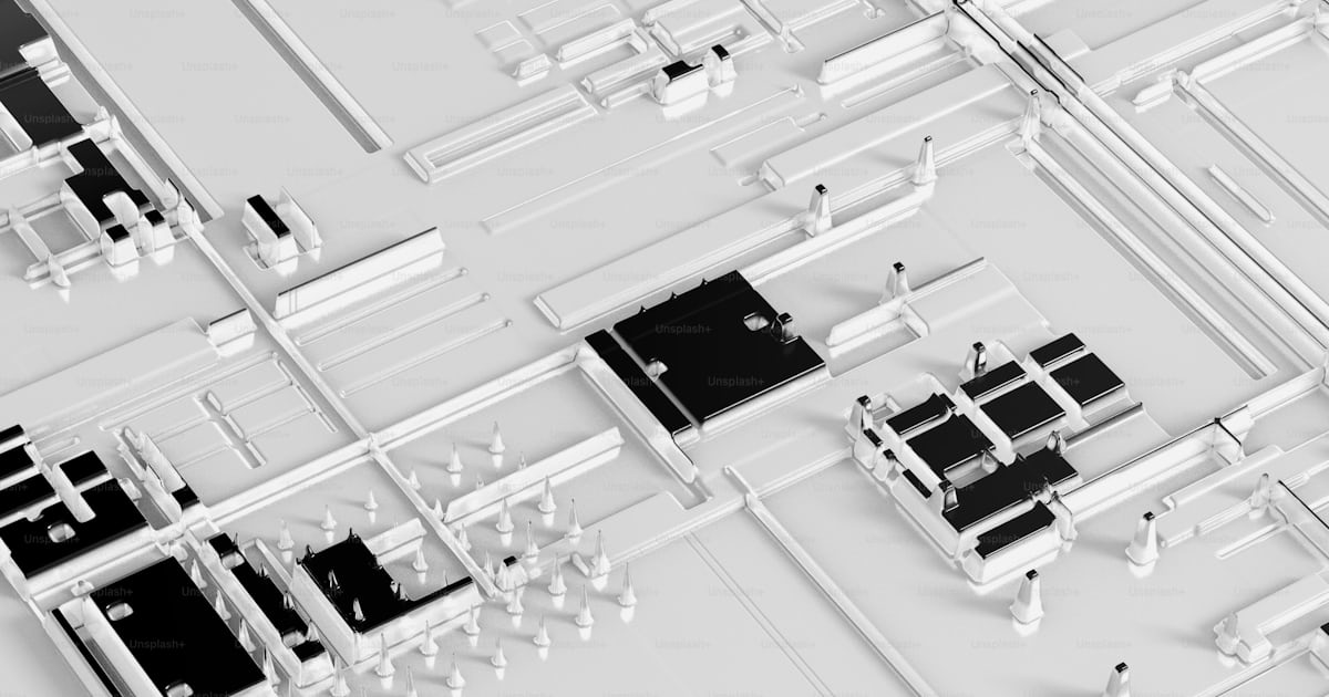 A computer generated image of a complex structure photo – High tech ...