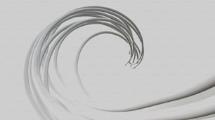 Un grupo de líneas curvas blancas sobre un fondo gris