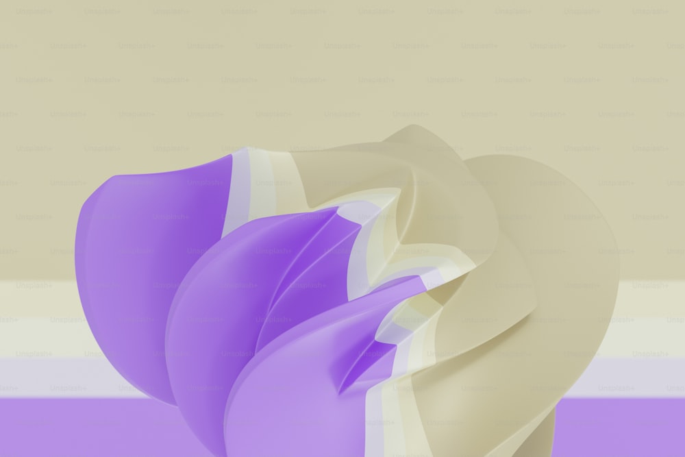 紫と白の花瓶のクローズアップ