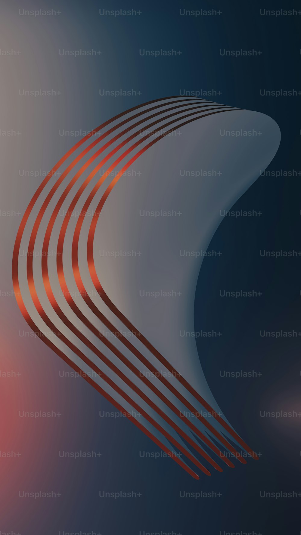 a blue and red background with a curved design