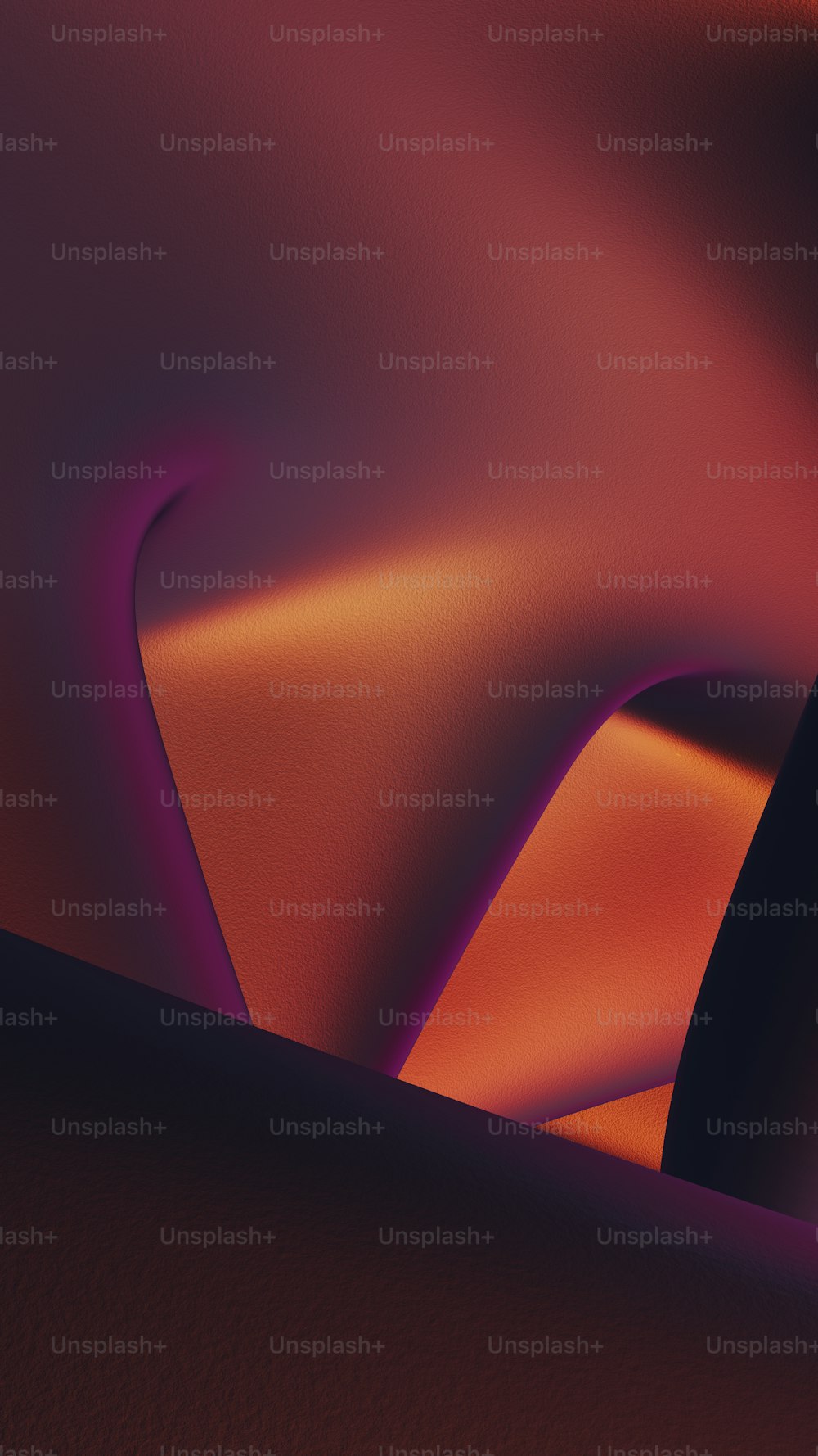 Una imagen generada por computadora de un fondo naranja y púrpura