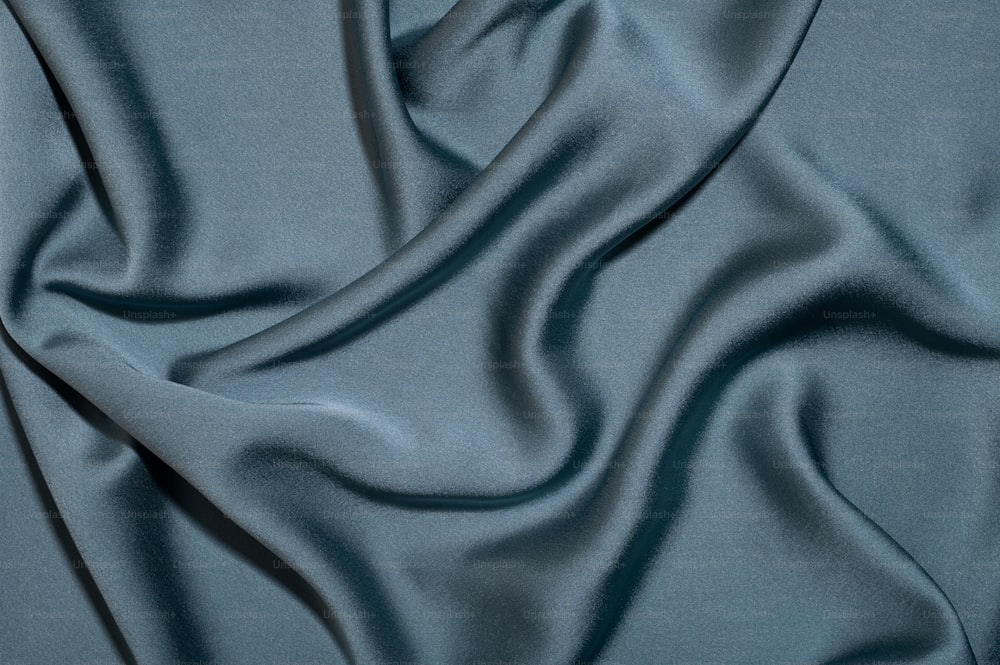 a close up view of a blue fabric