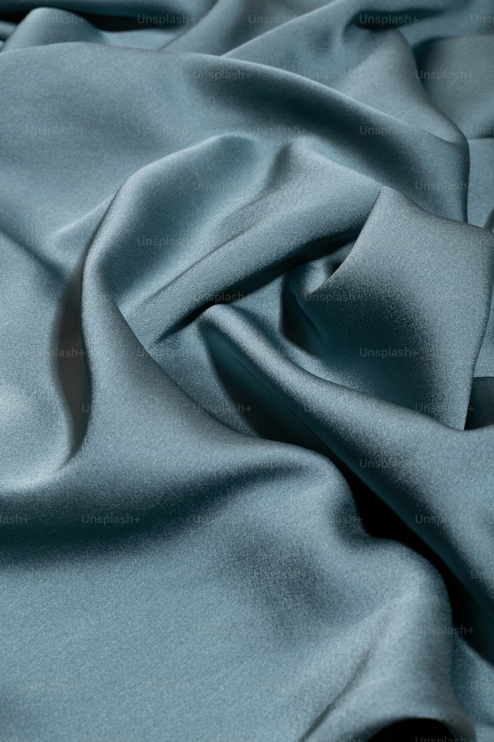 a close up view of a blue fabric