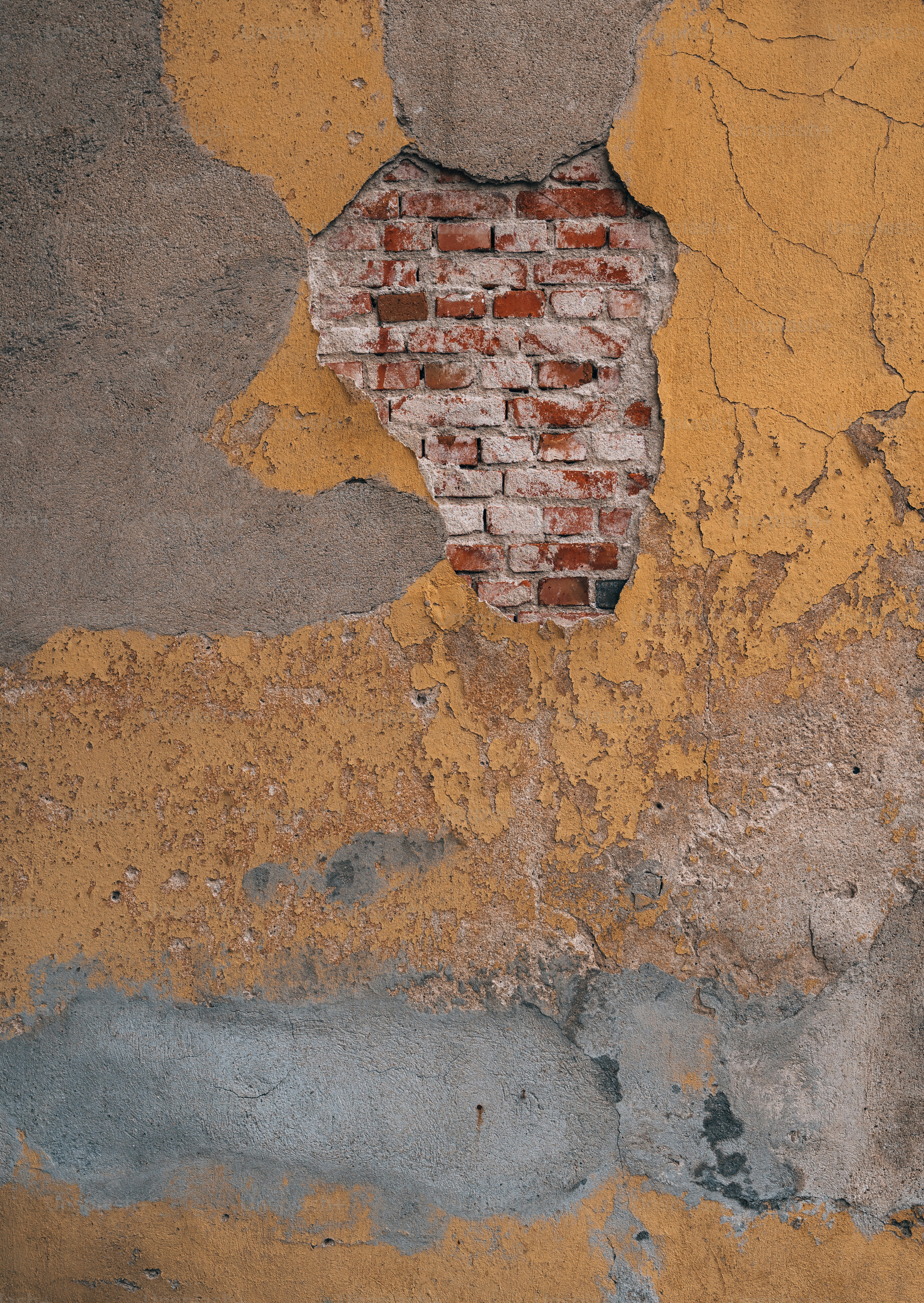 a brick wall with a hole in it