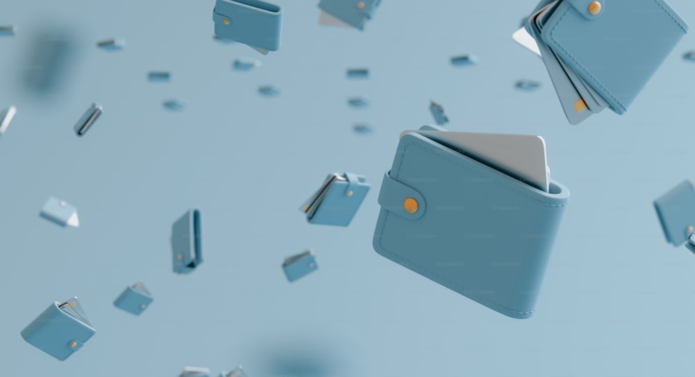 an image of a wallet flying through the air