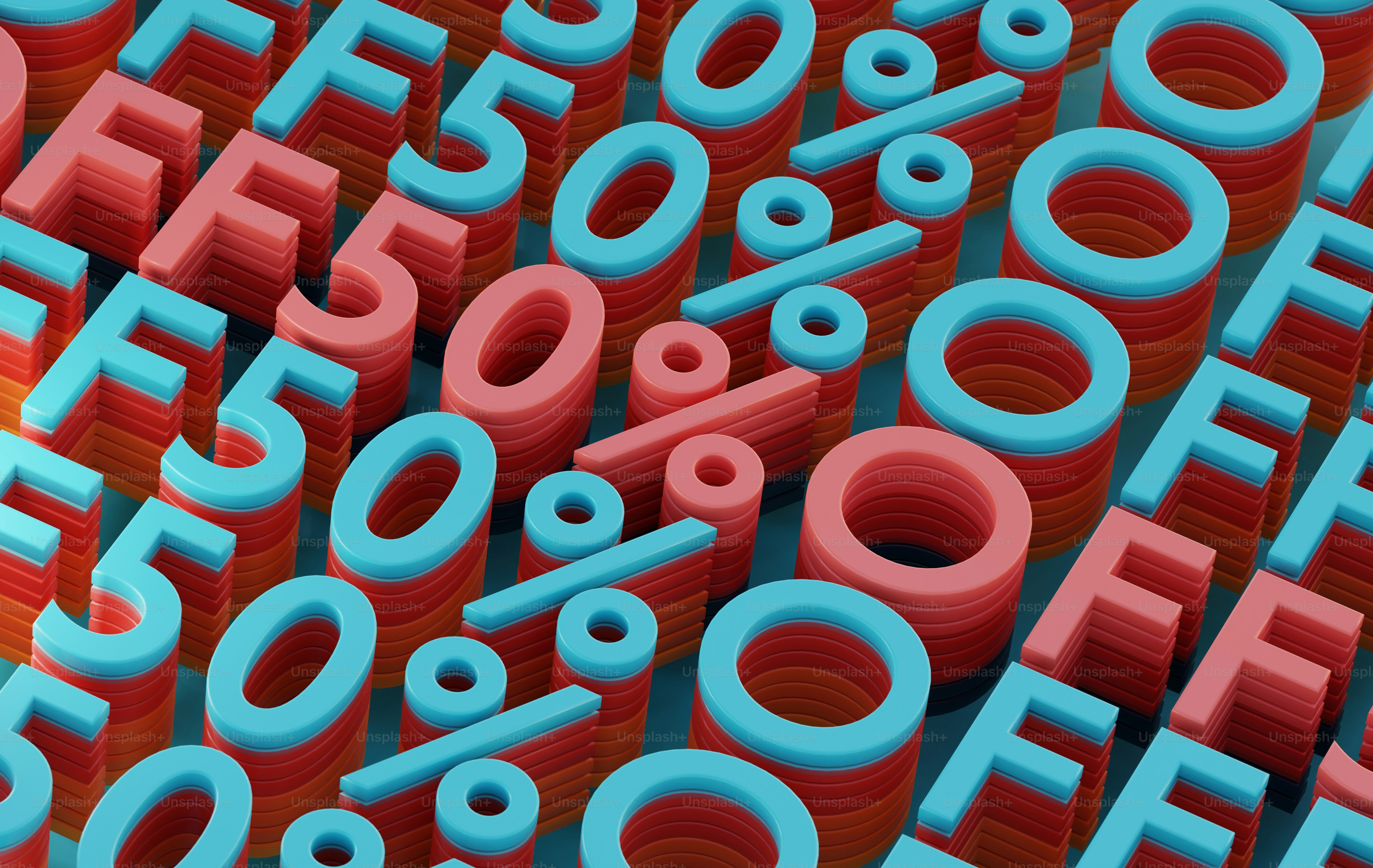 a lot of red and blue numbers and numbers