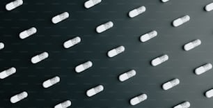 a black and white photo of white pills