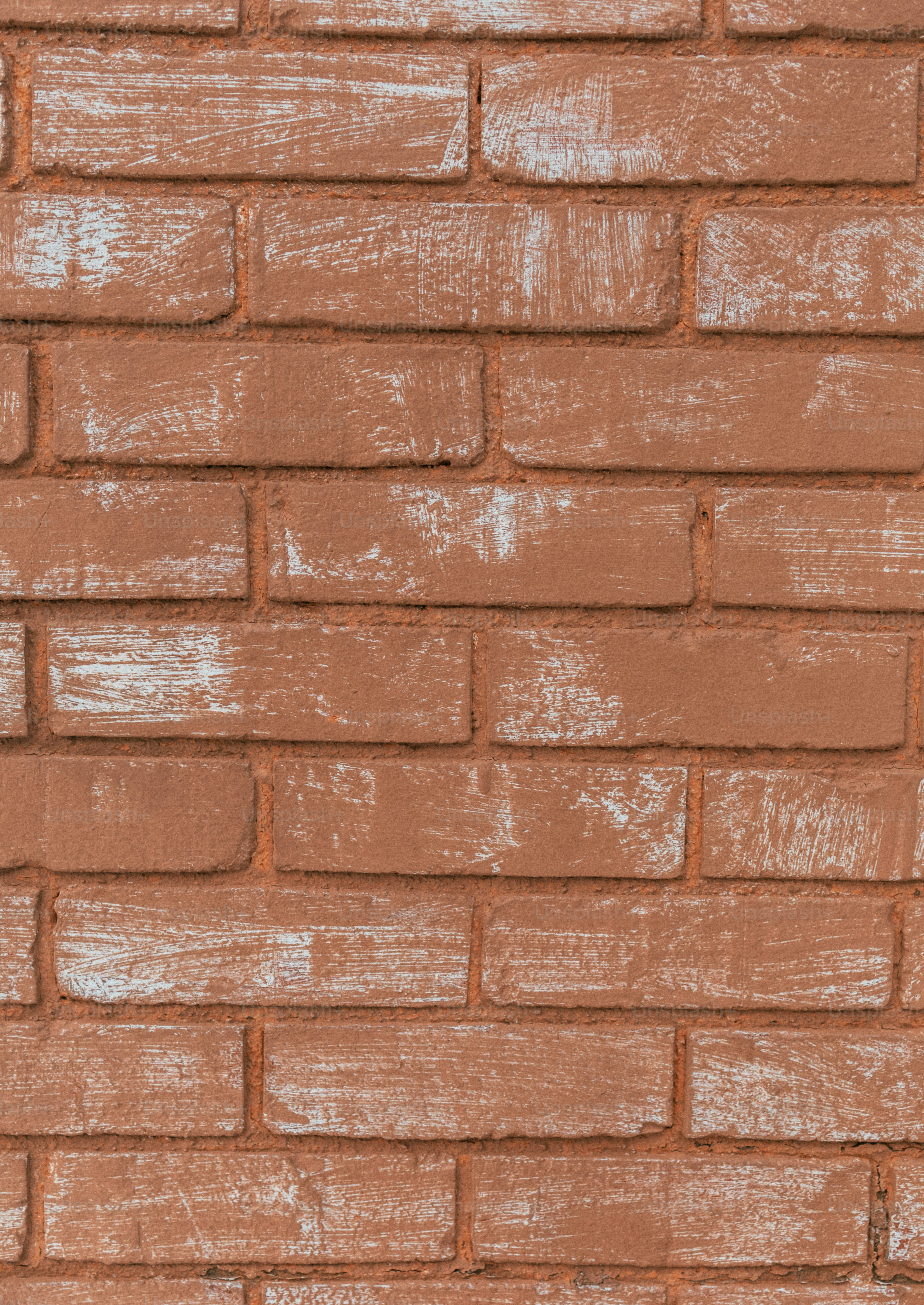 A close up of a brick wall with white paint photo – Wallpapers Image on ...