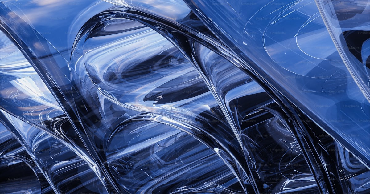 A close up of a shiny blue object photo – 3d background Image on Unsplash