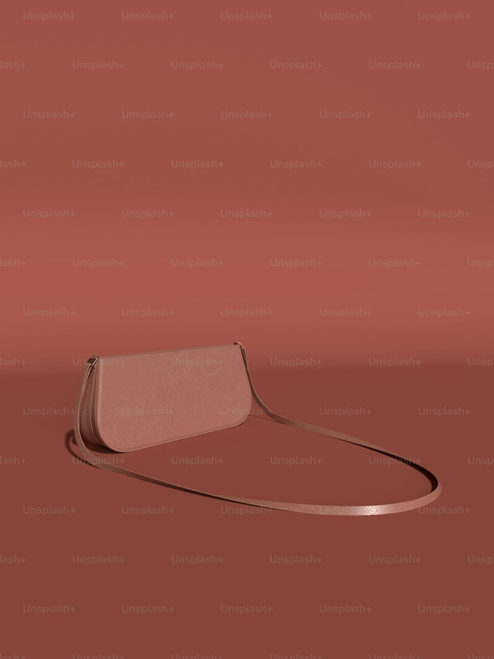 a brown purse sitting on top of a table