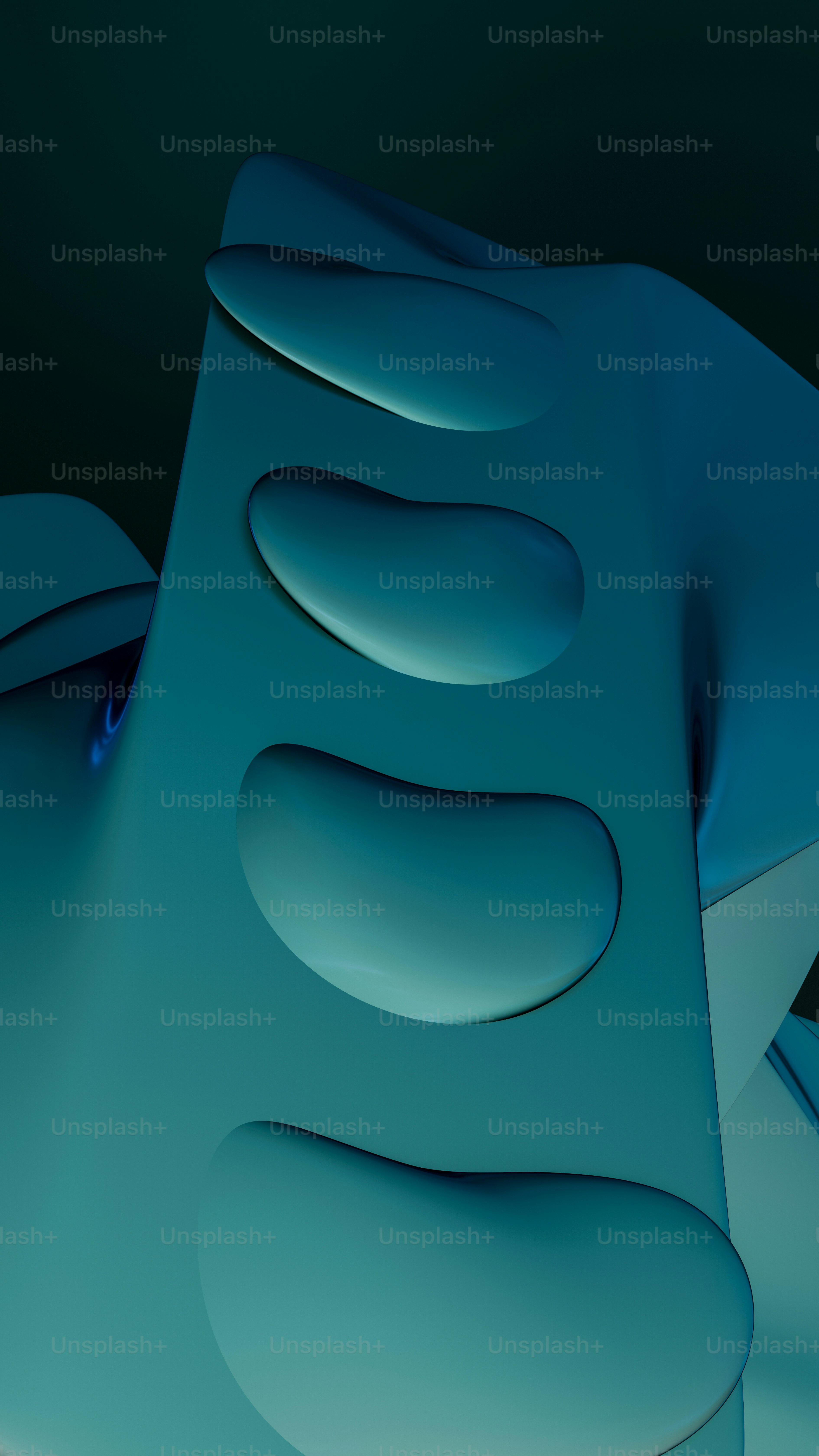 Un fond bleu abstrait avec des formes courbes