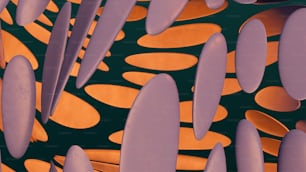 an abstract photo of orange and purple shapes