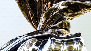 a close up of a shiny glass vase