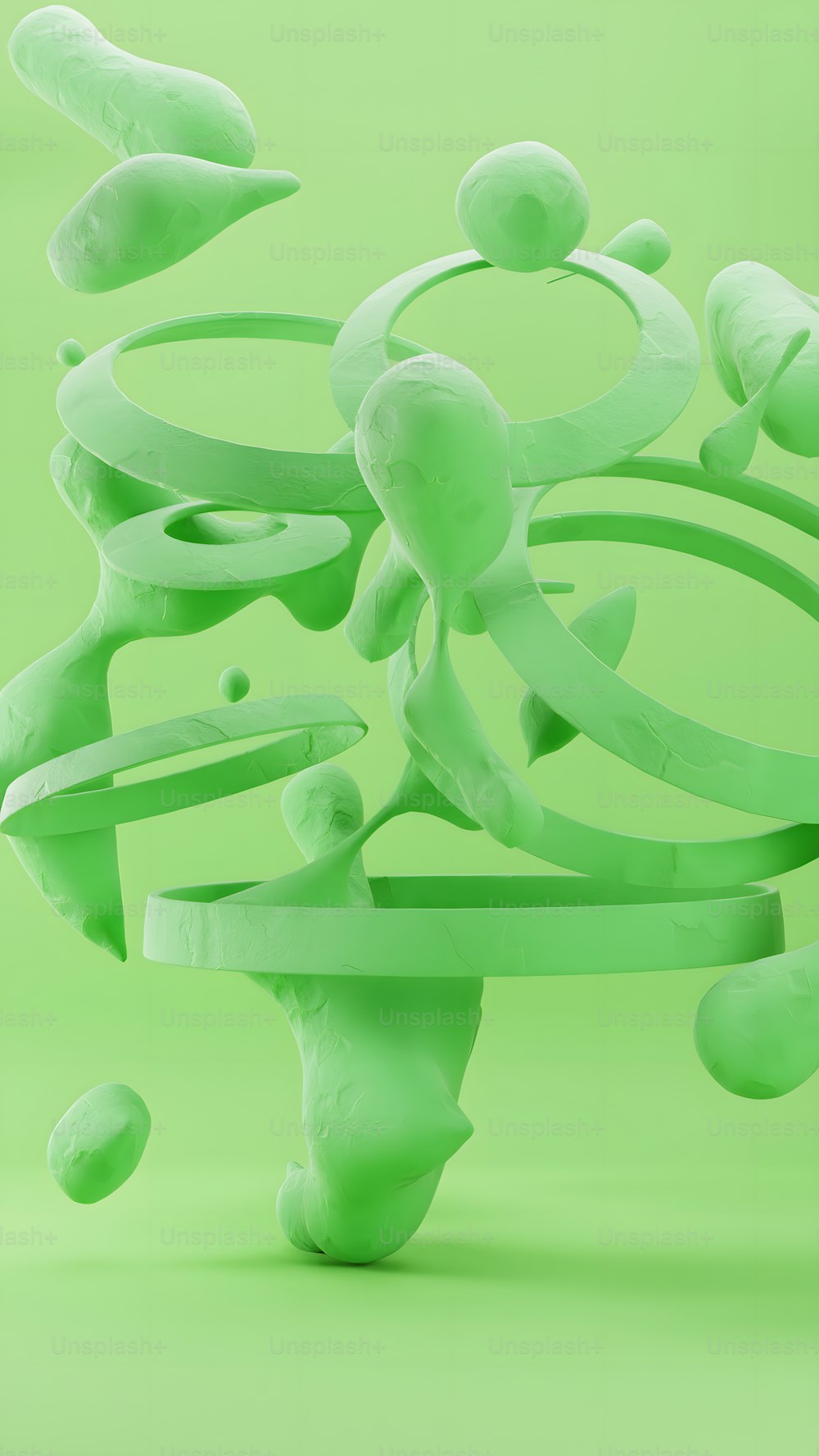 a sculpture made out of plasticine on a green background