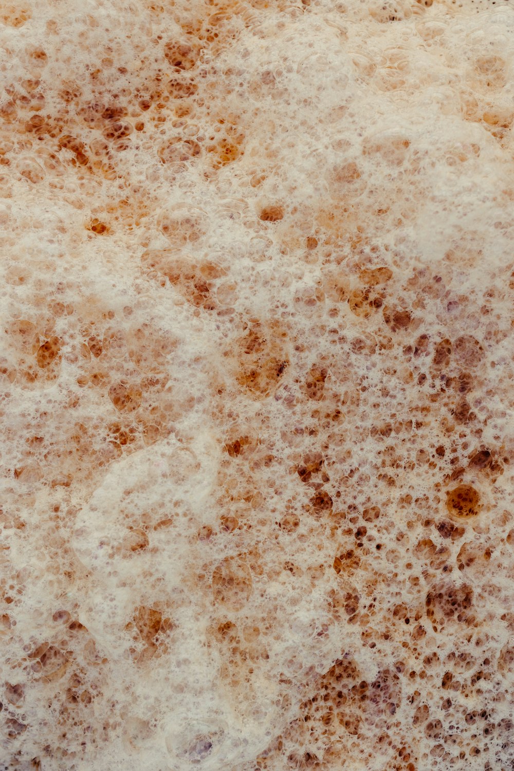 un primo piano di una sostanza marrone su una superficie bianca