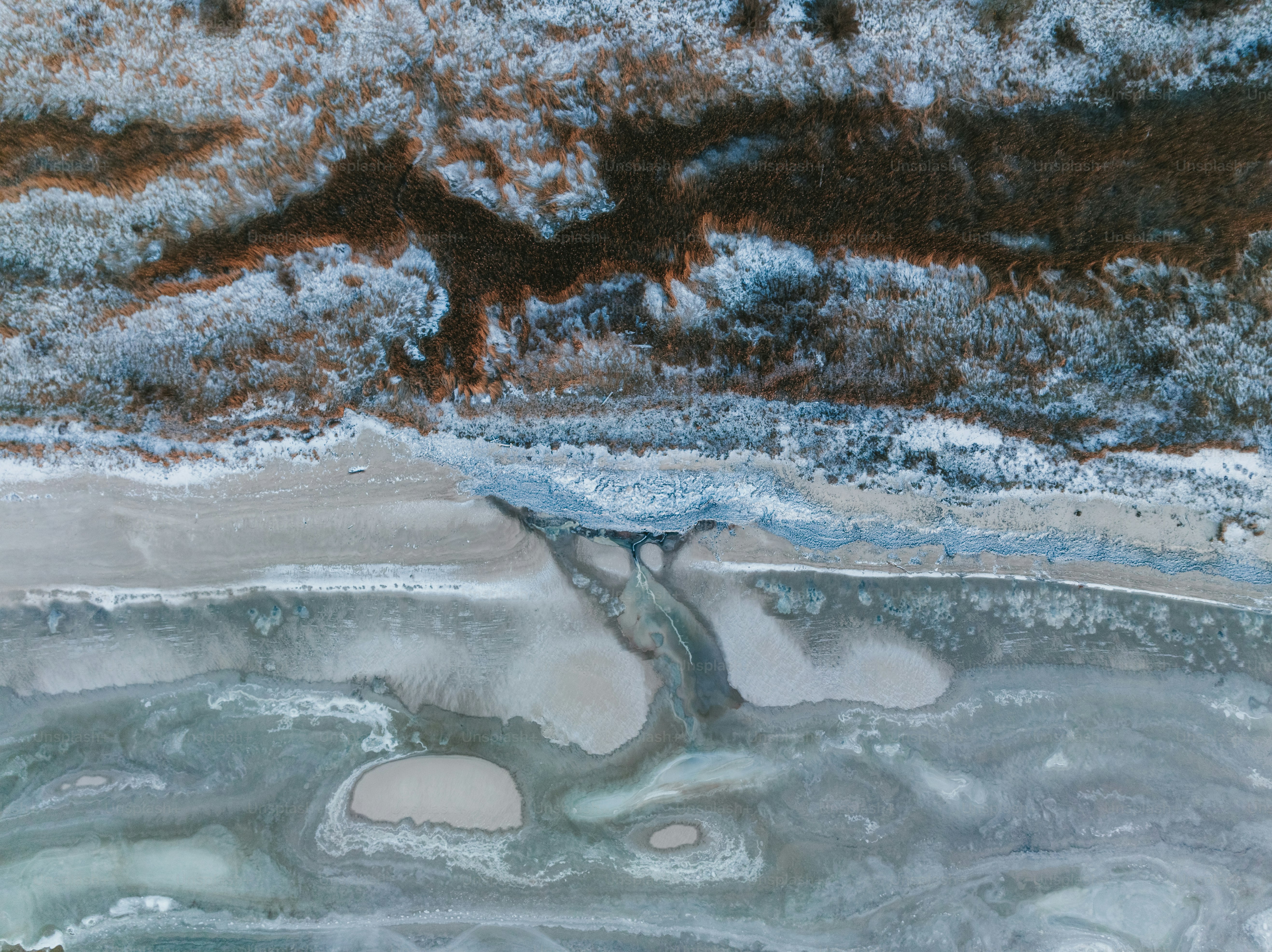 Luftaufnahme eines Gewässers