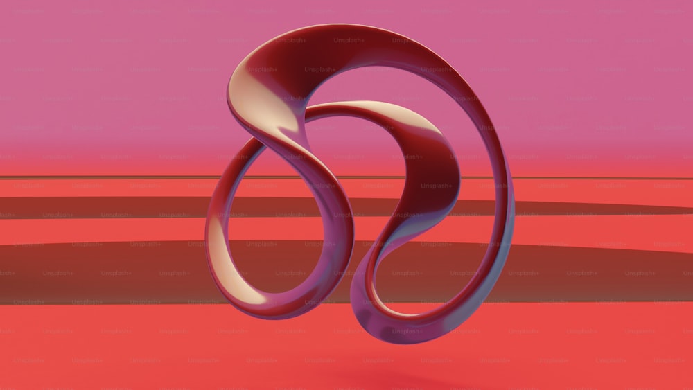 Ein stilisiertes Bild eines rosa und violetten Objekts