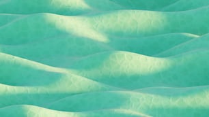 Una pintura de una ola de agua verde