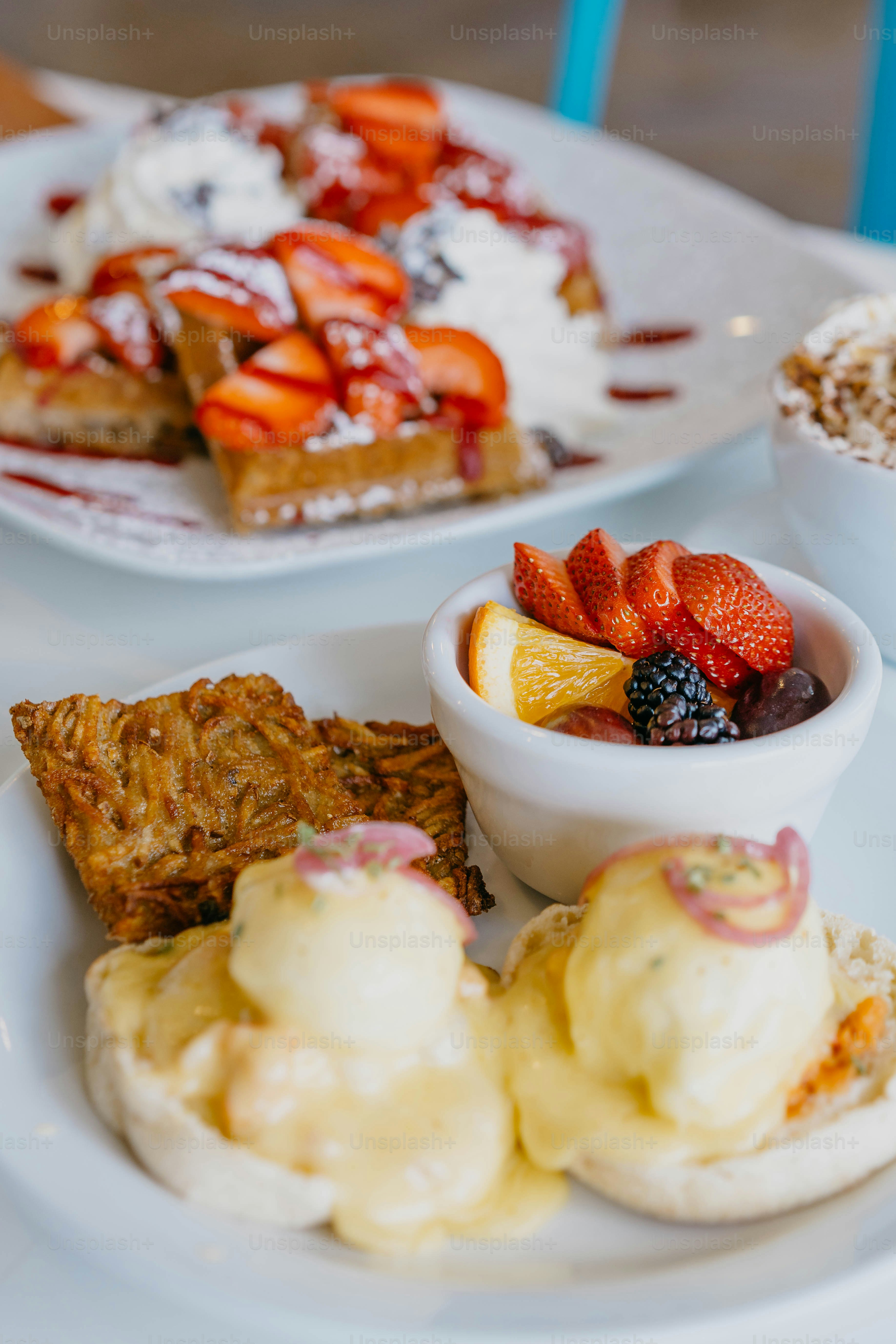 a white plate topped with different types of food