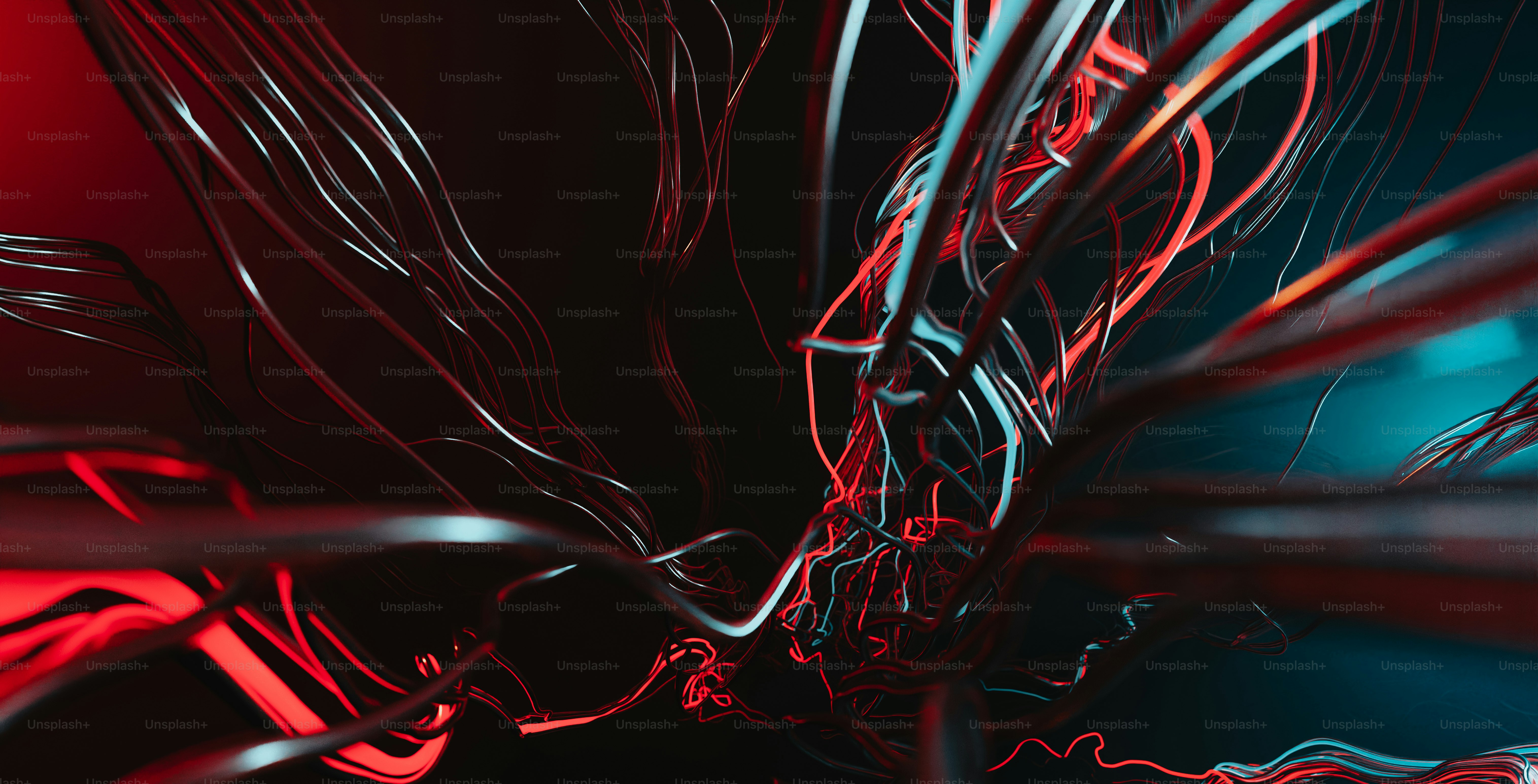 Un primer plano de un objeto rojo y negro