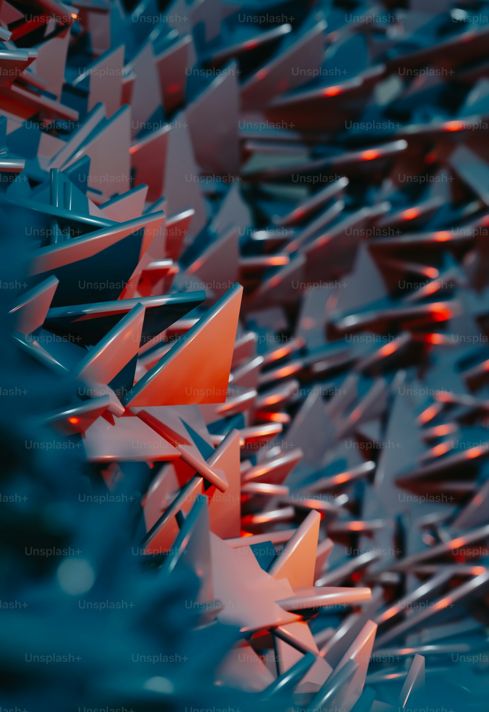 a group of red and blue stars on a blue background