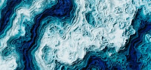Una pintura abstracta en blanco y azul