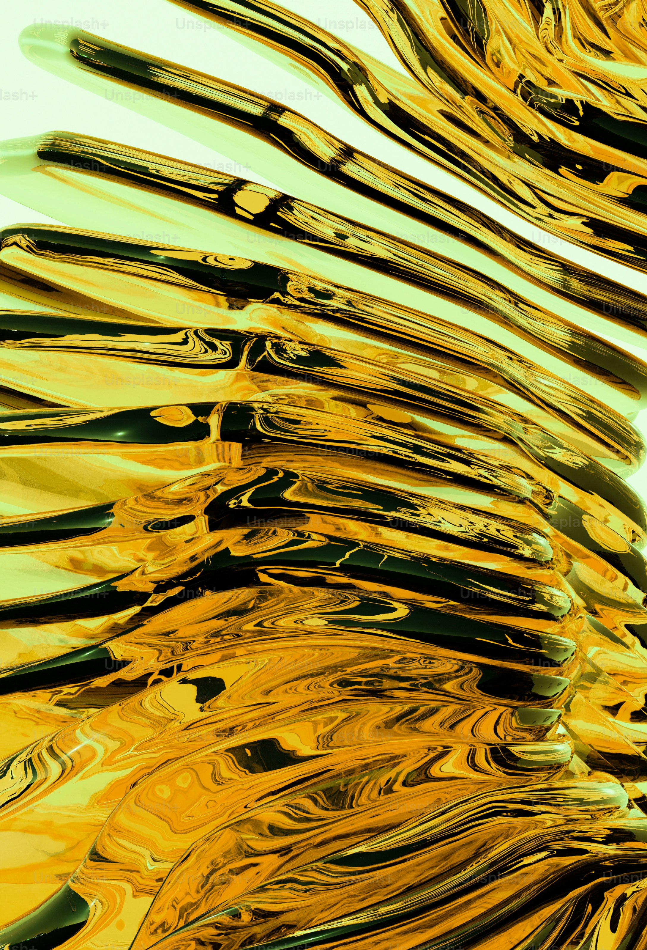 a close up of a yellow and black background