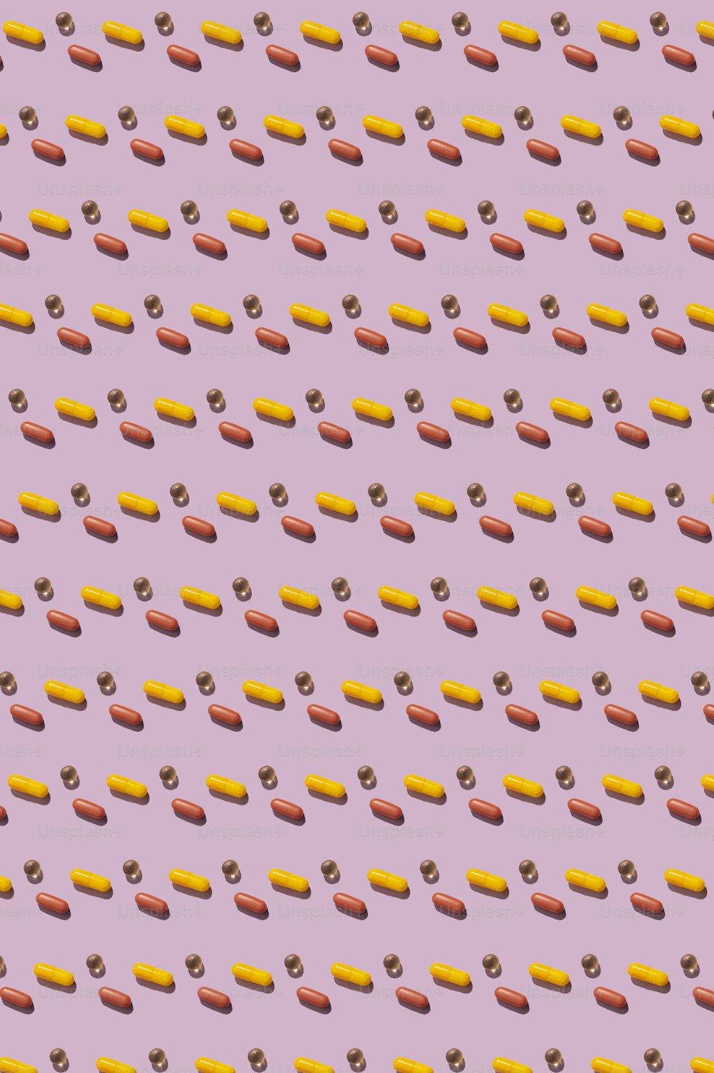 a pattern of hot dogs on a purple background