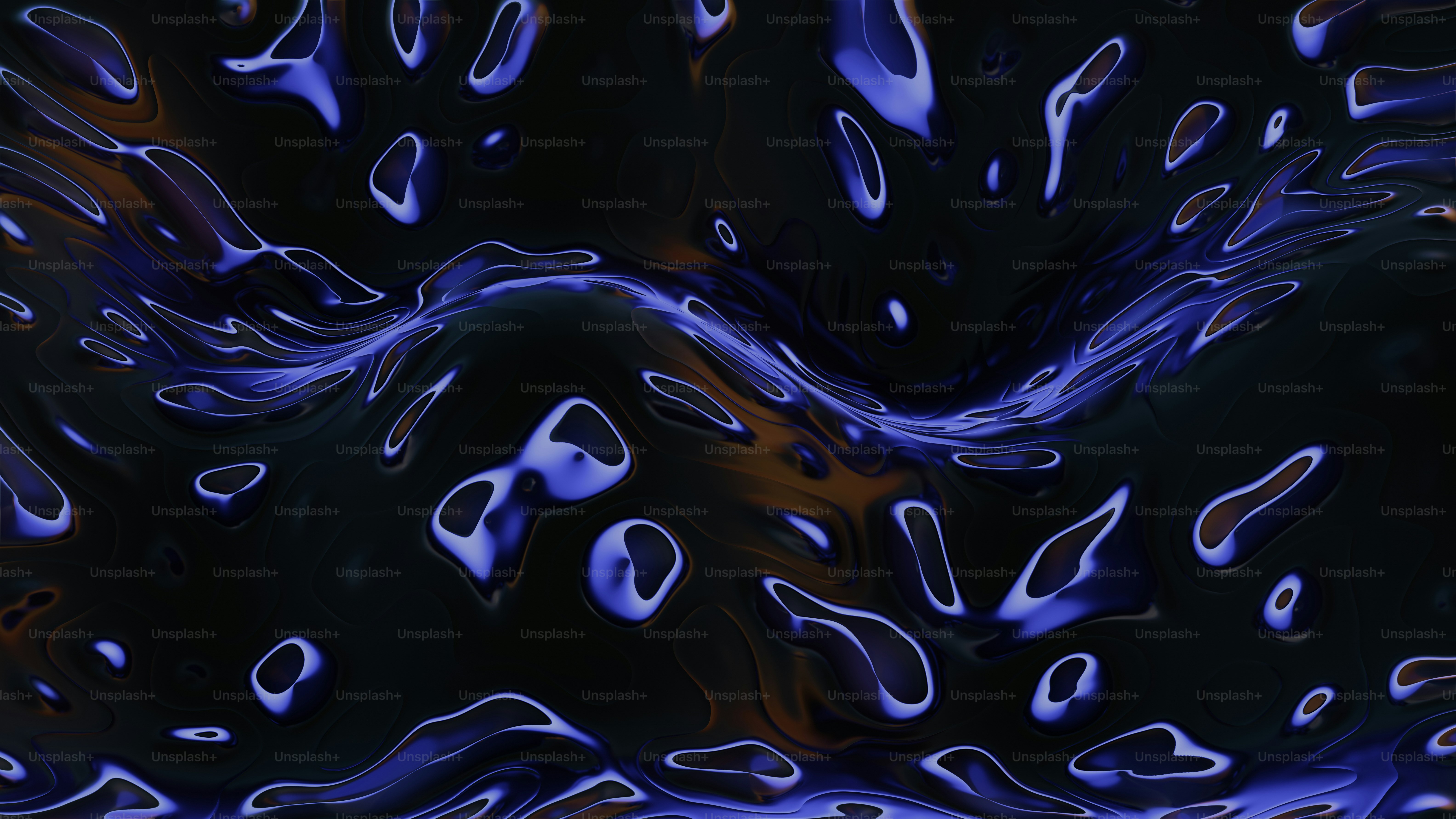 uno sfondo blu e nero con un sacco di bolle