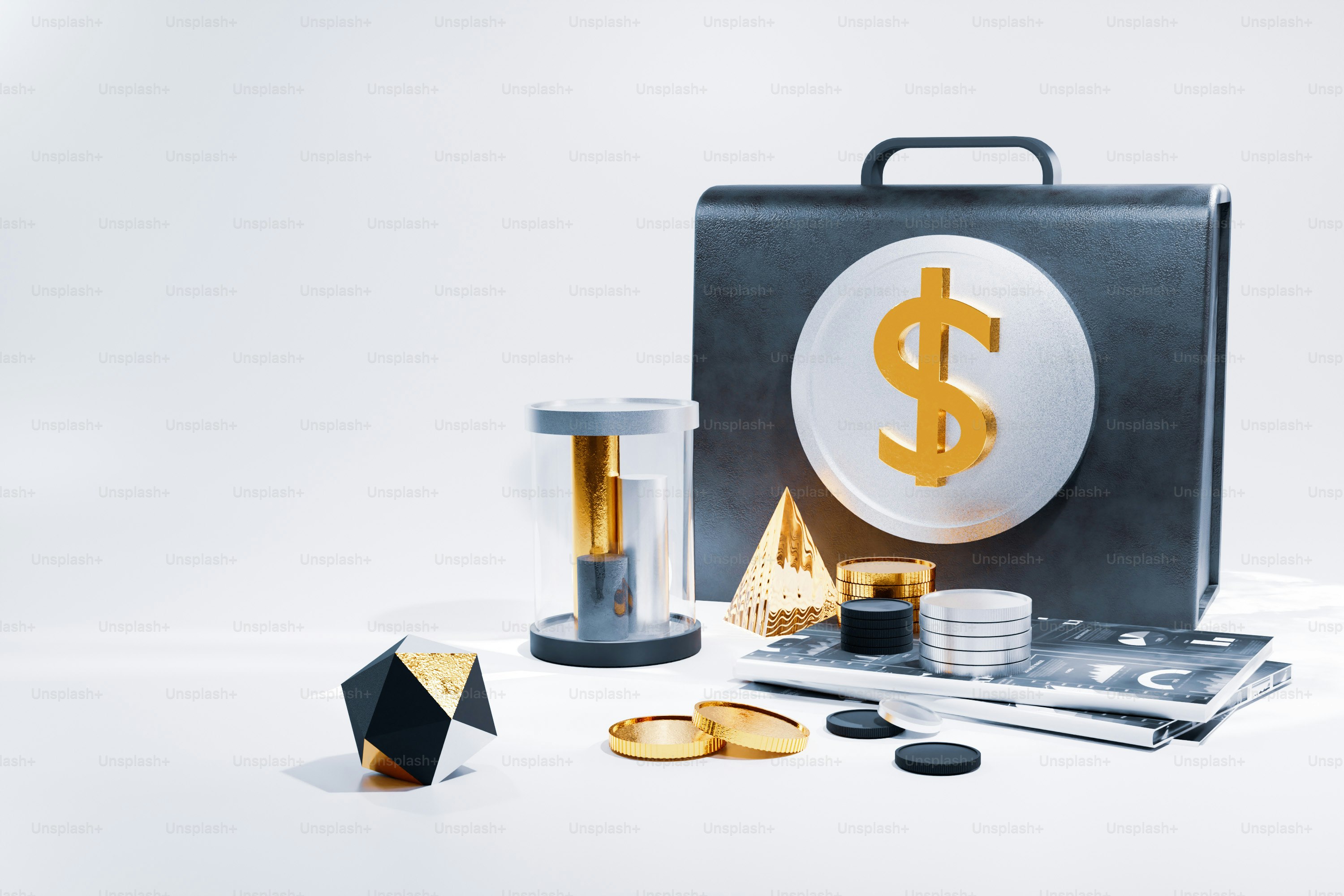 -investment- collection, 3D illustrations.Blender 3D software