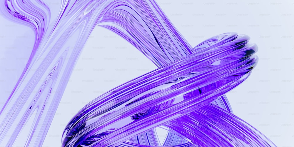 a close up of a purple glass object