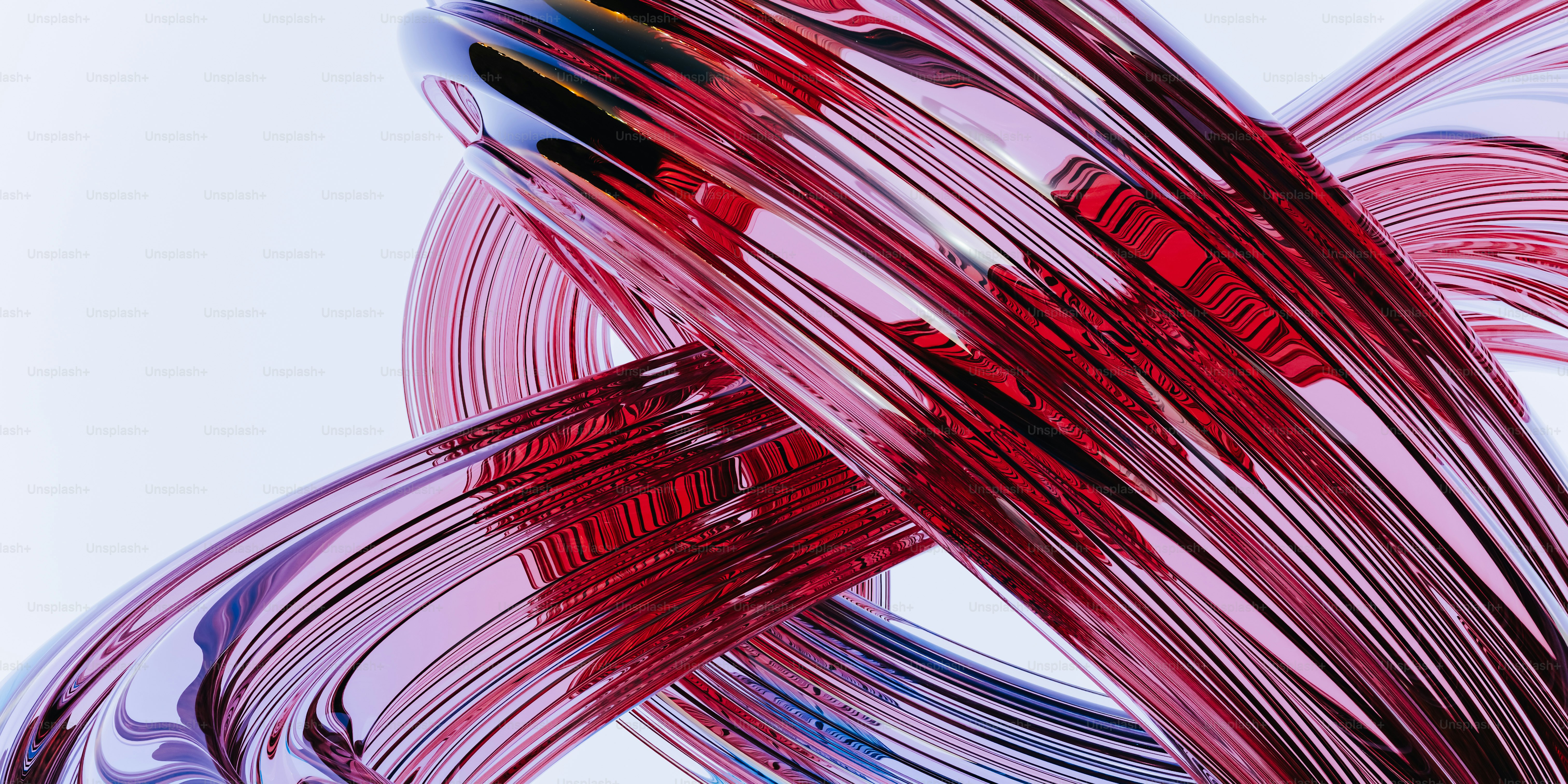 a close up of a red and purple object