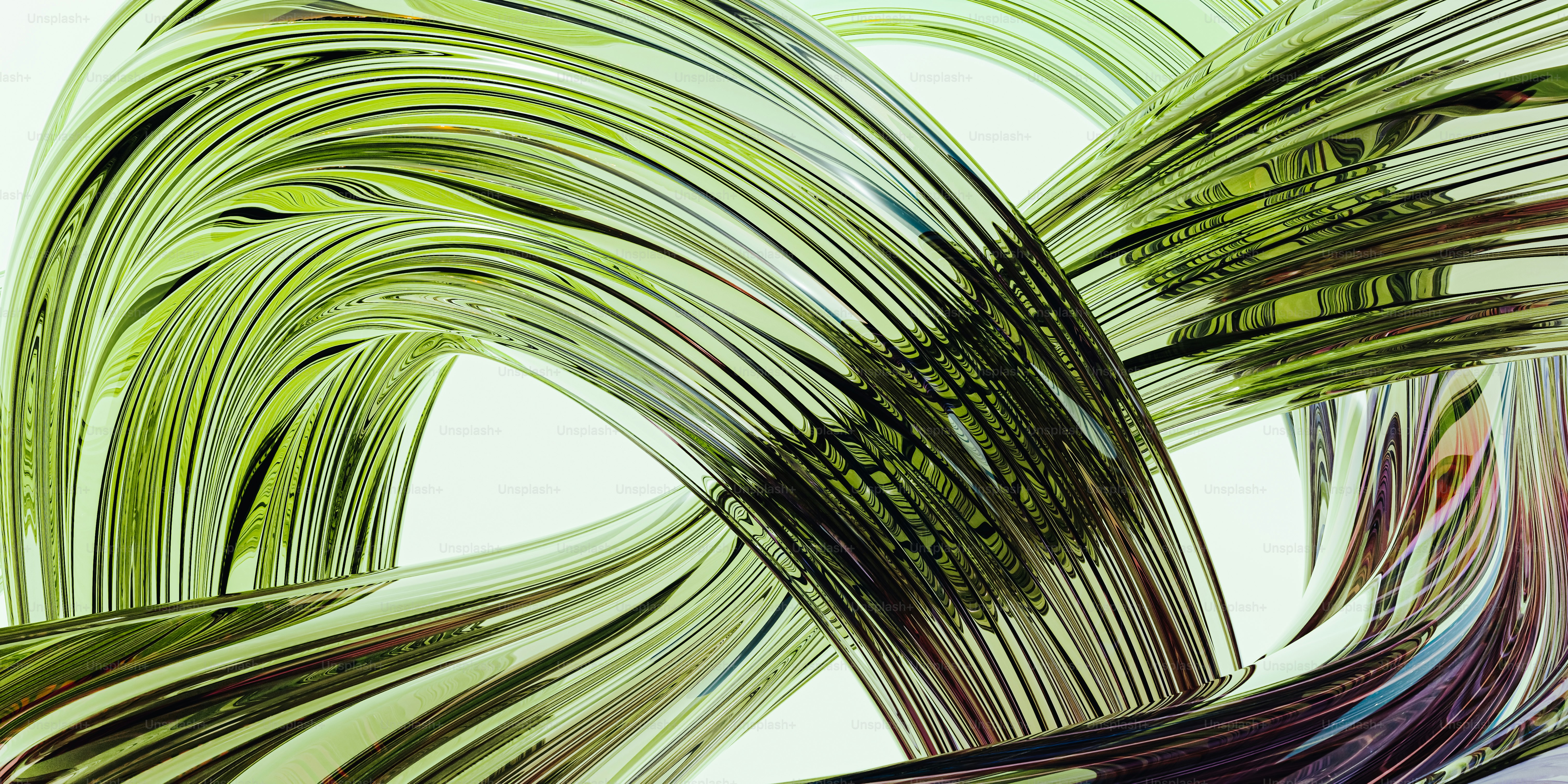 a close up of a green and purple object