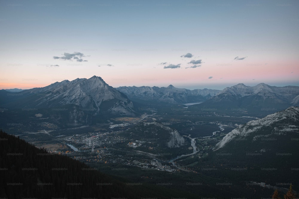 a view of the mountains from a high point of view