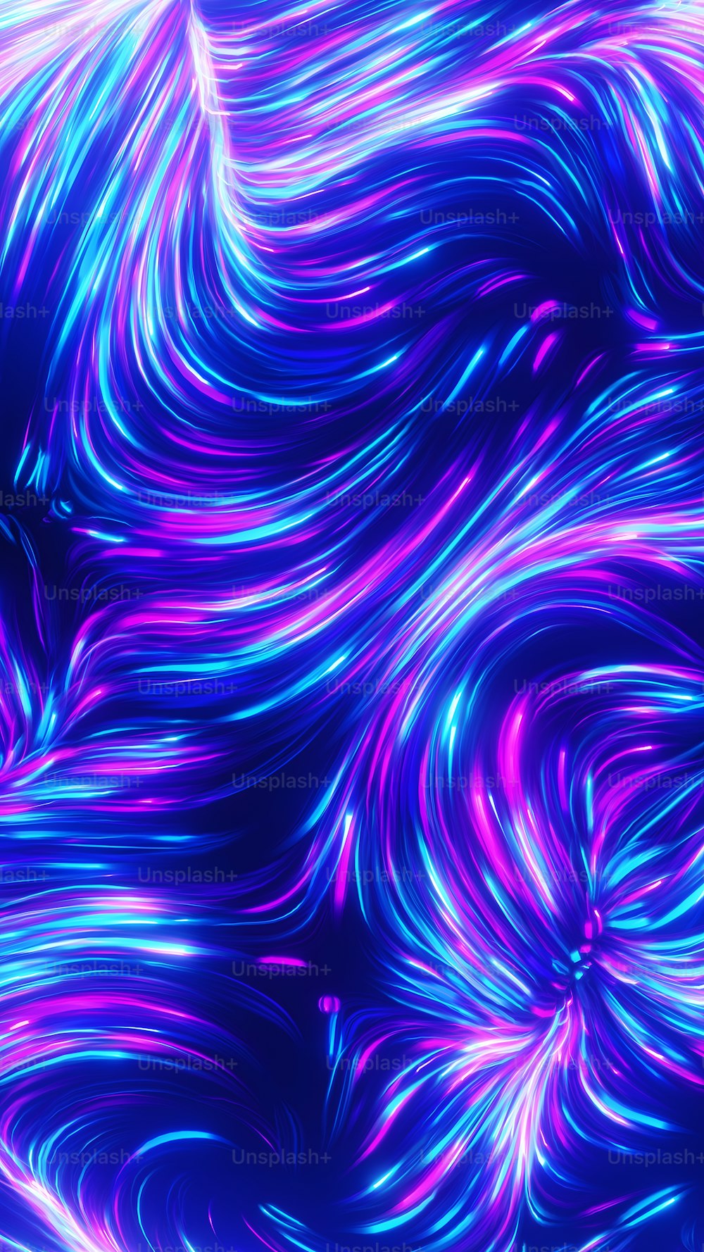 a blue and purple background with swirls of light