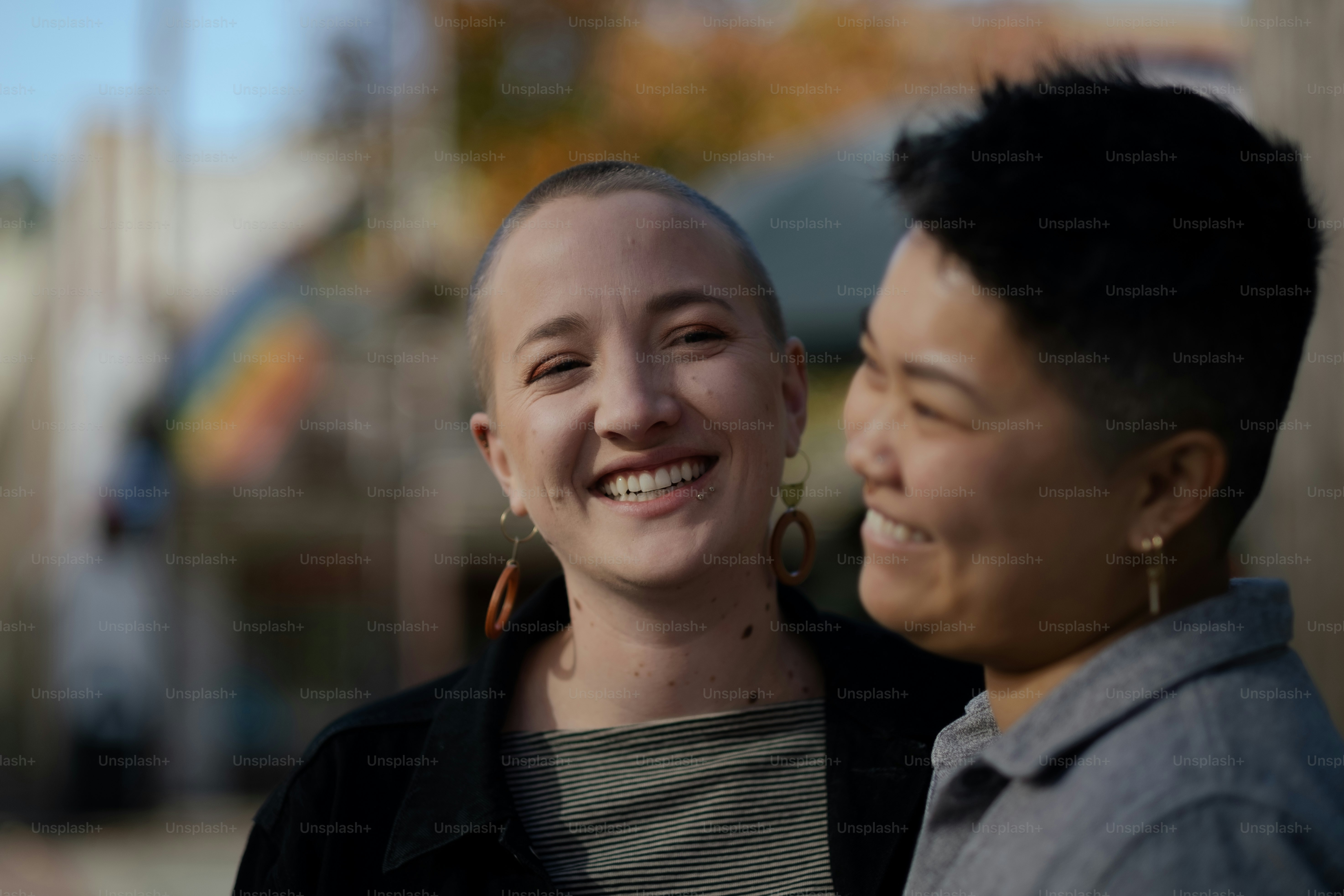 a man and a woman standing next to each other