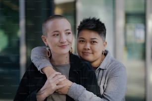 a man and a woman posing for a picture