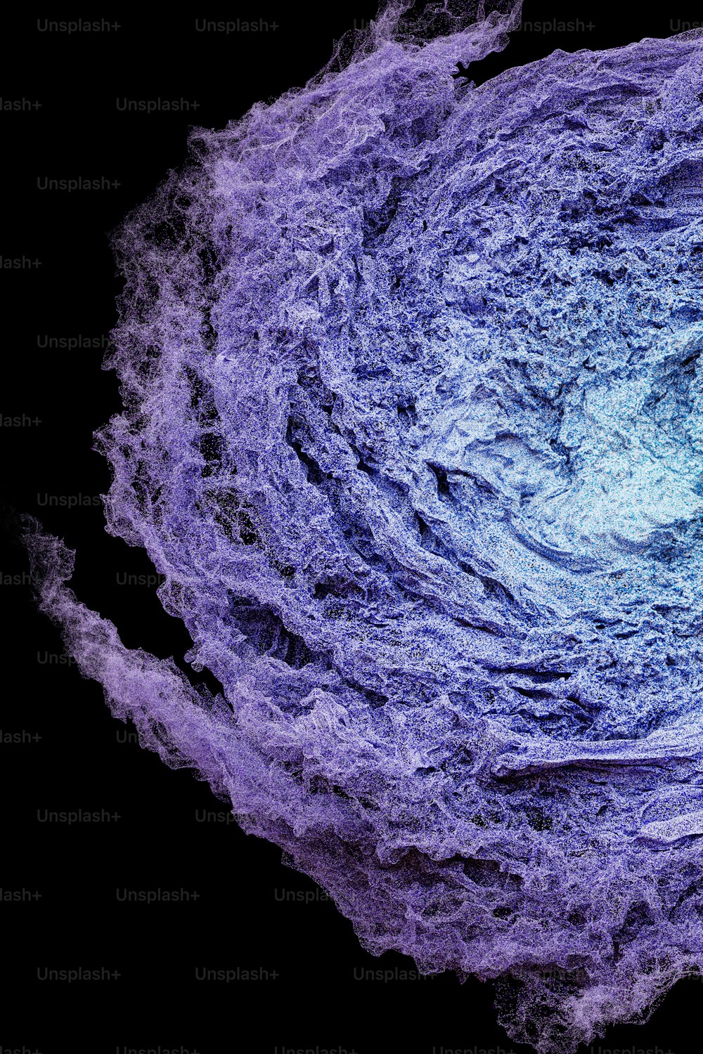 un'immagine di una sostanza blu e viola