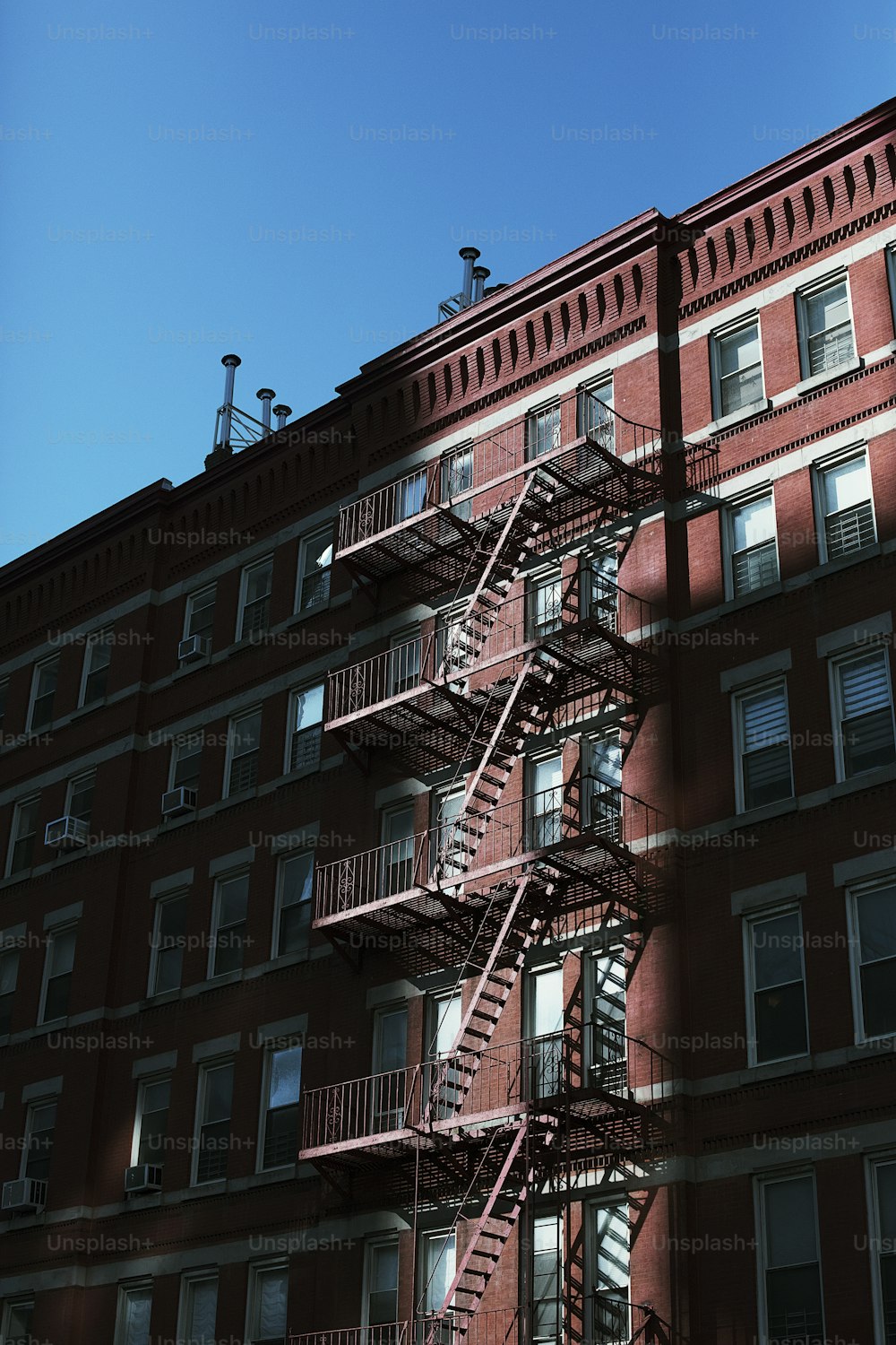 a fire escape on the side of a building