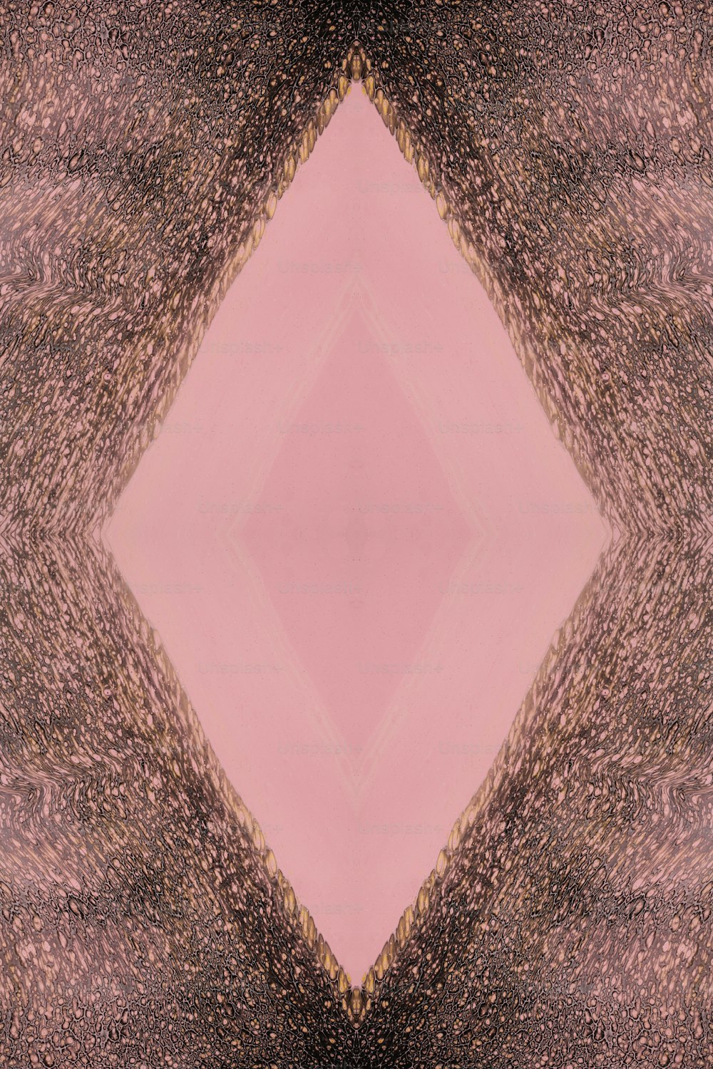 a pink and brown square with a black background