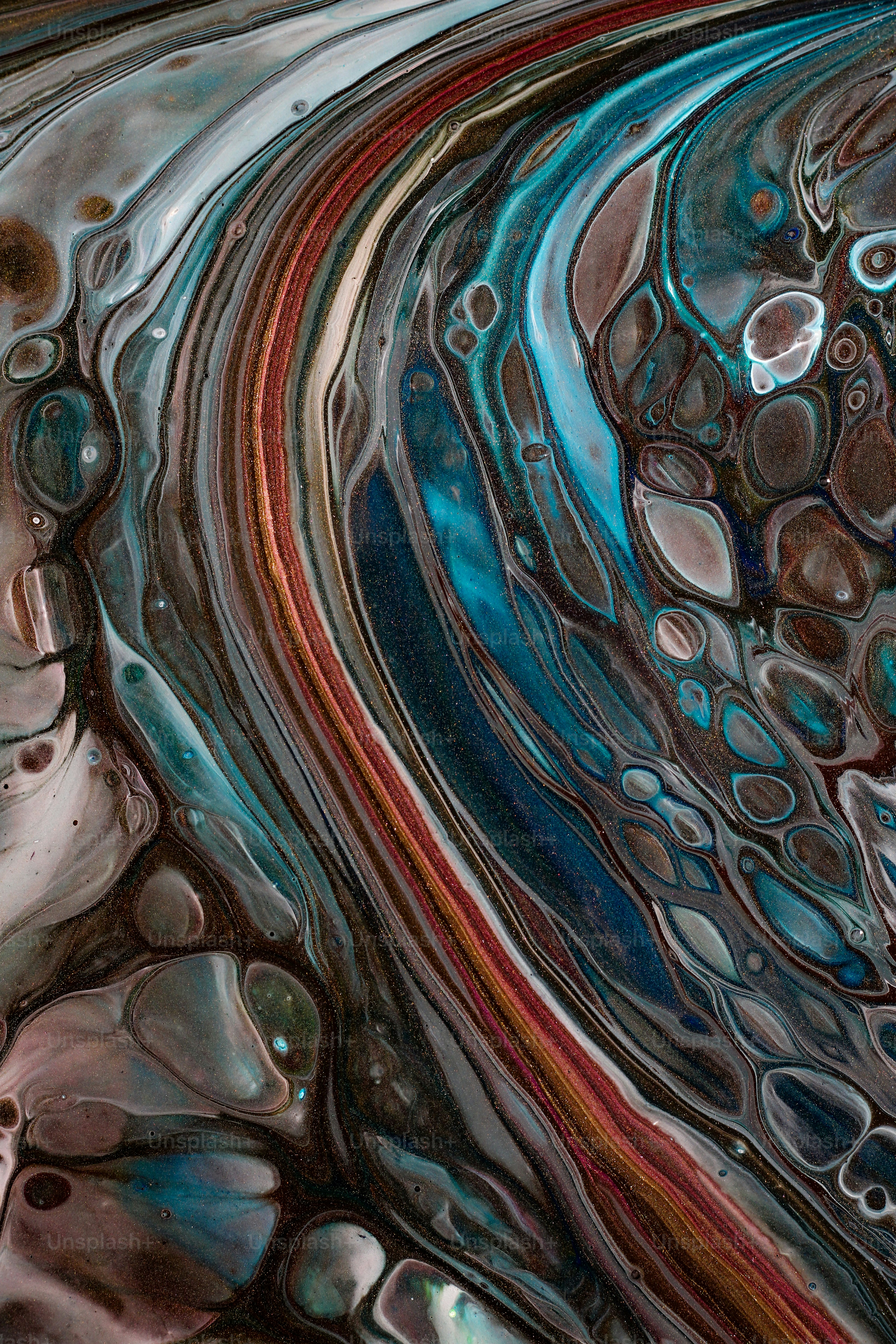 a close up view of a liquid substance