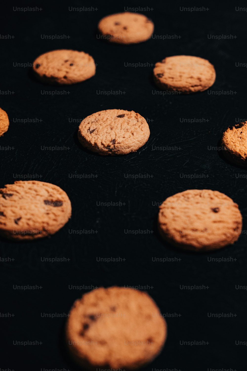 a close up of some cookies on a table