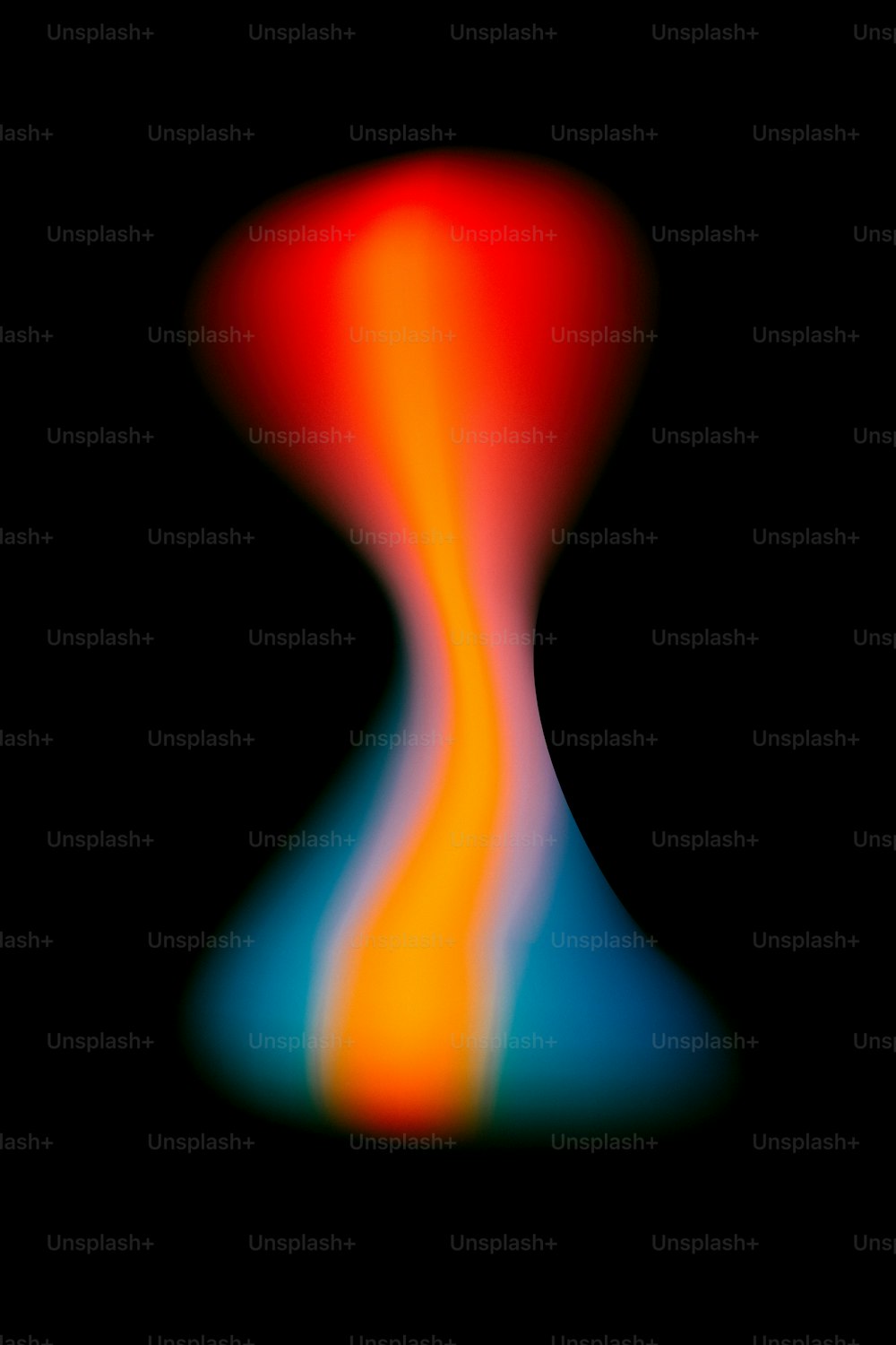 a black background with a red and blue swirl