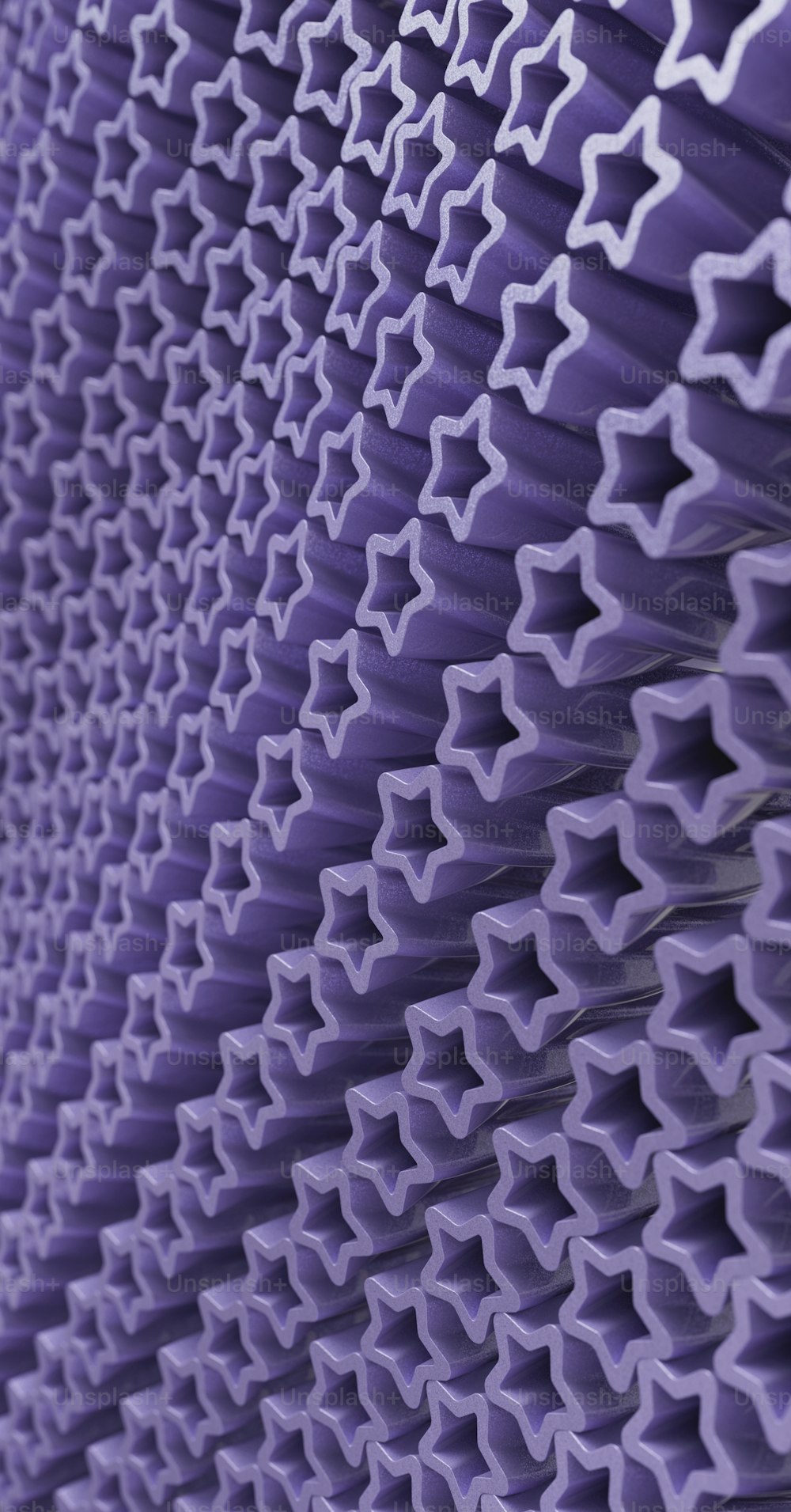 a close up view of a purple wall
