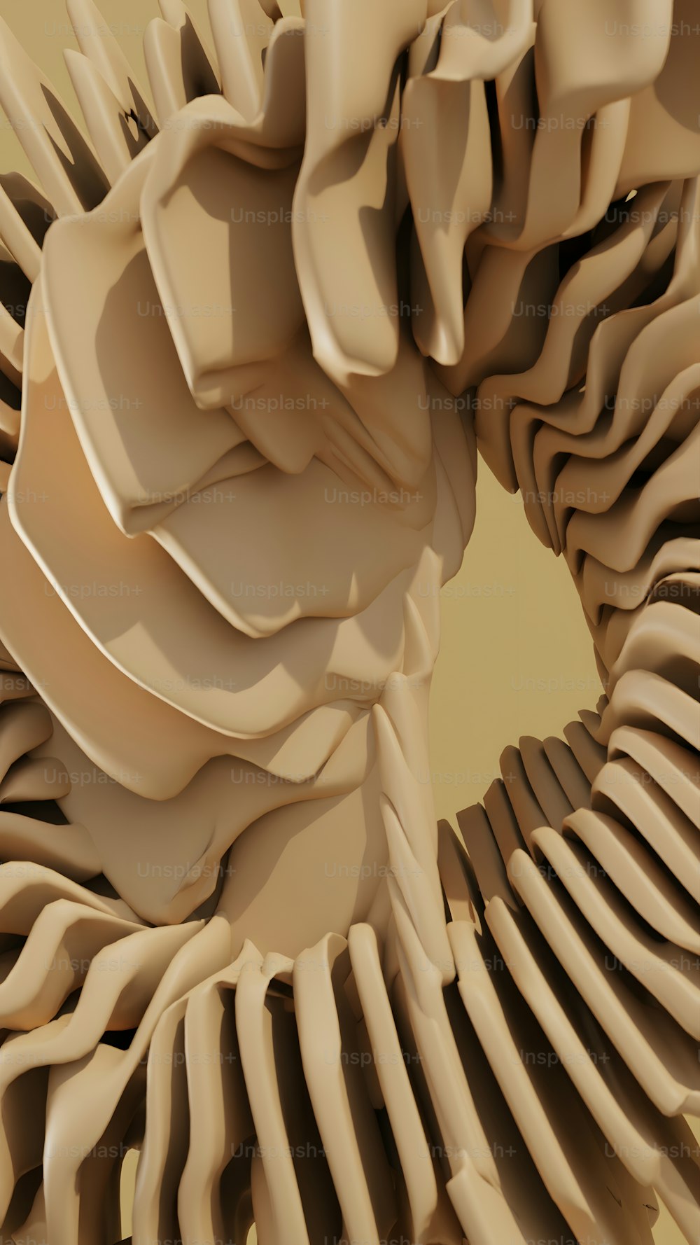 a close up of a sculpture made of clay