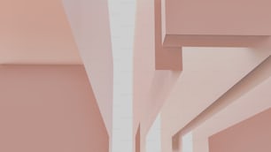a room with a pink wall and a white ceiling