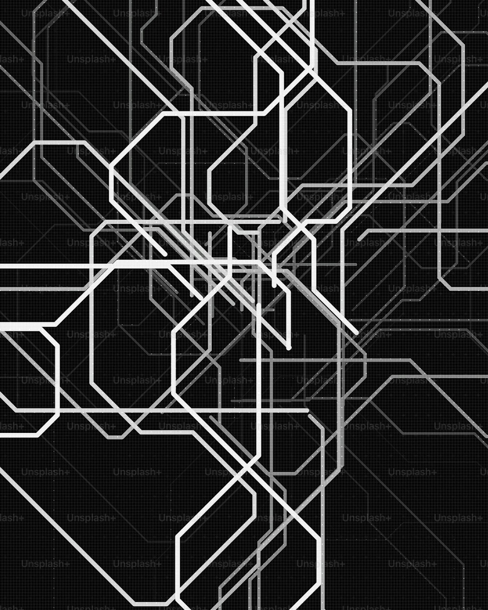 Un fondo abstracto en blanco y negro con líneas