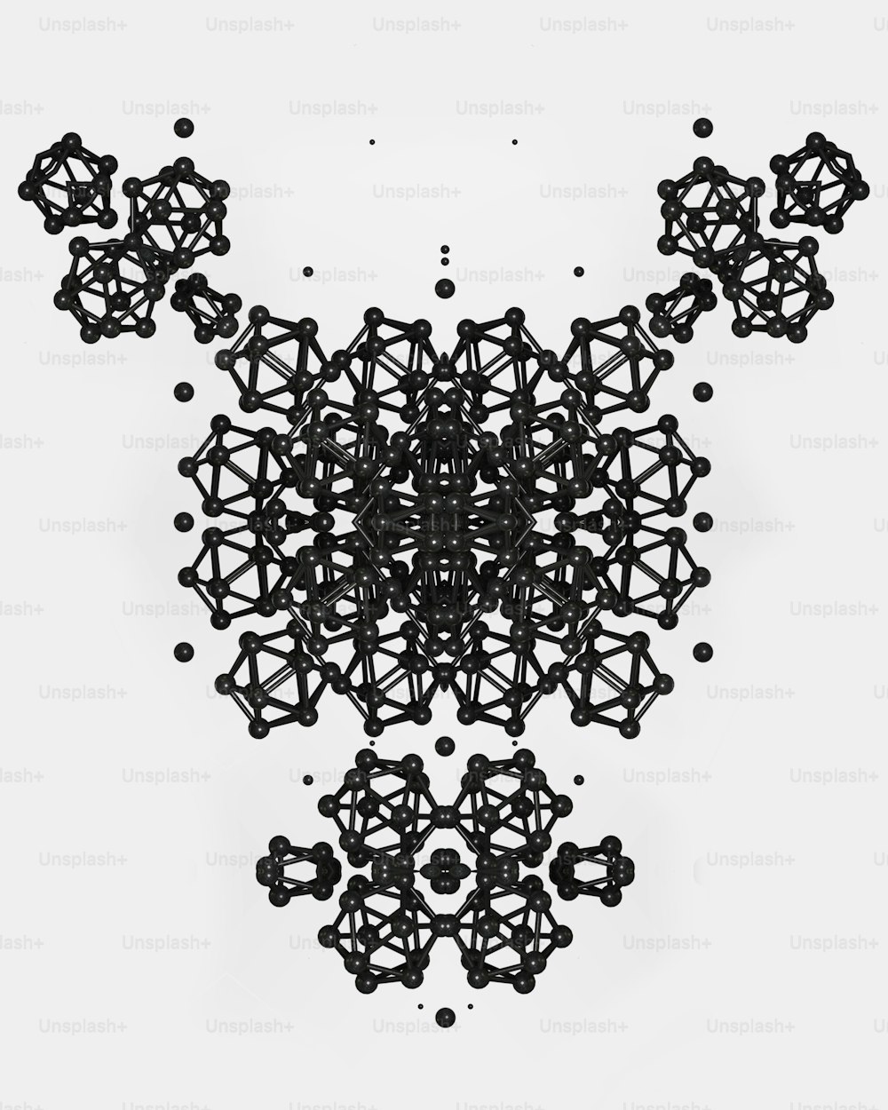 Ein Schwarz-Weiß-Foto von kompliziertem Design